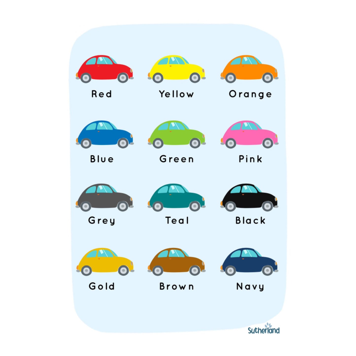 Colours of Cars Poster