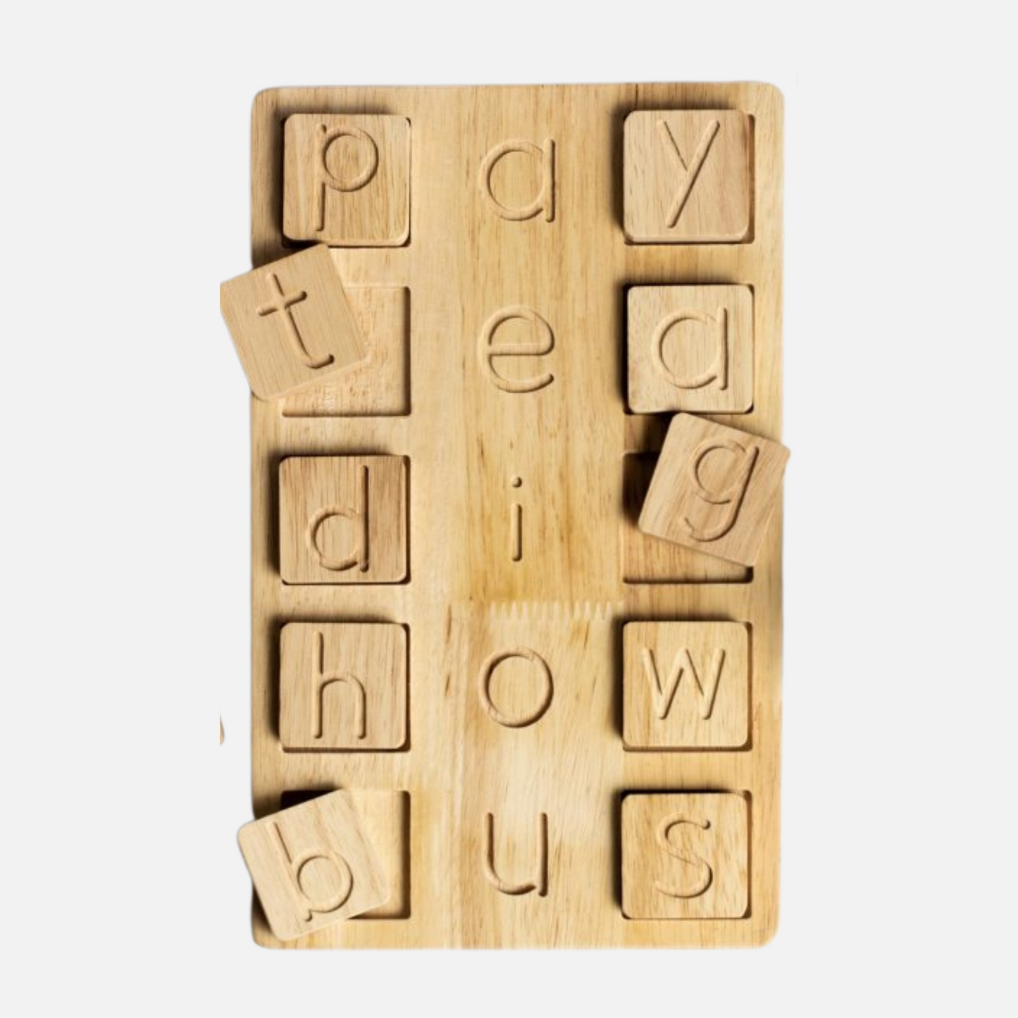 The mini scrabboard: 3 letter word builder