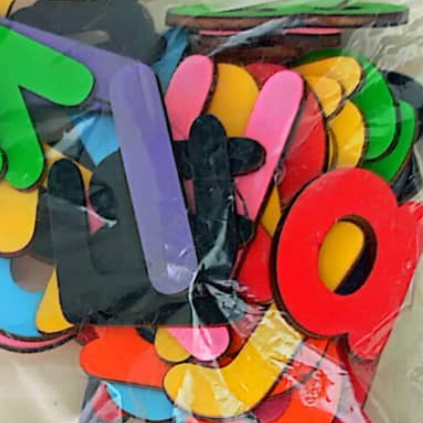 Wooden lower case letters & numbers (0-9)