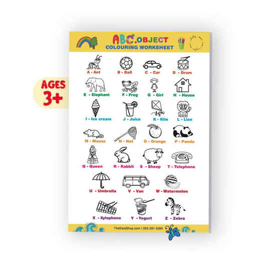 ABC Object Colouring Chart