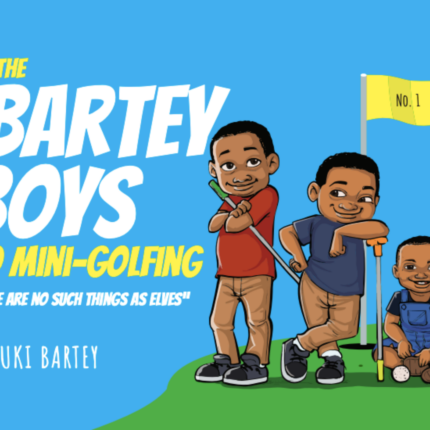 The Bartey boys go mini golfing