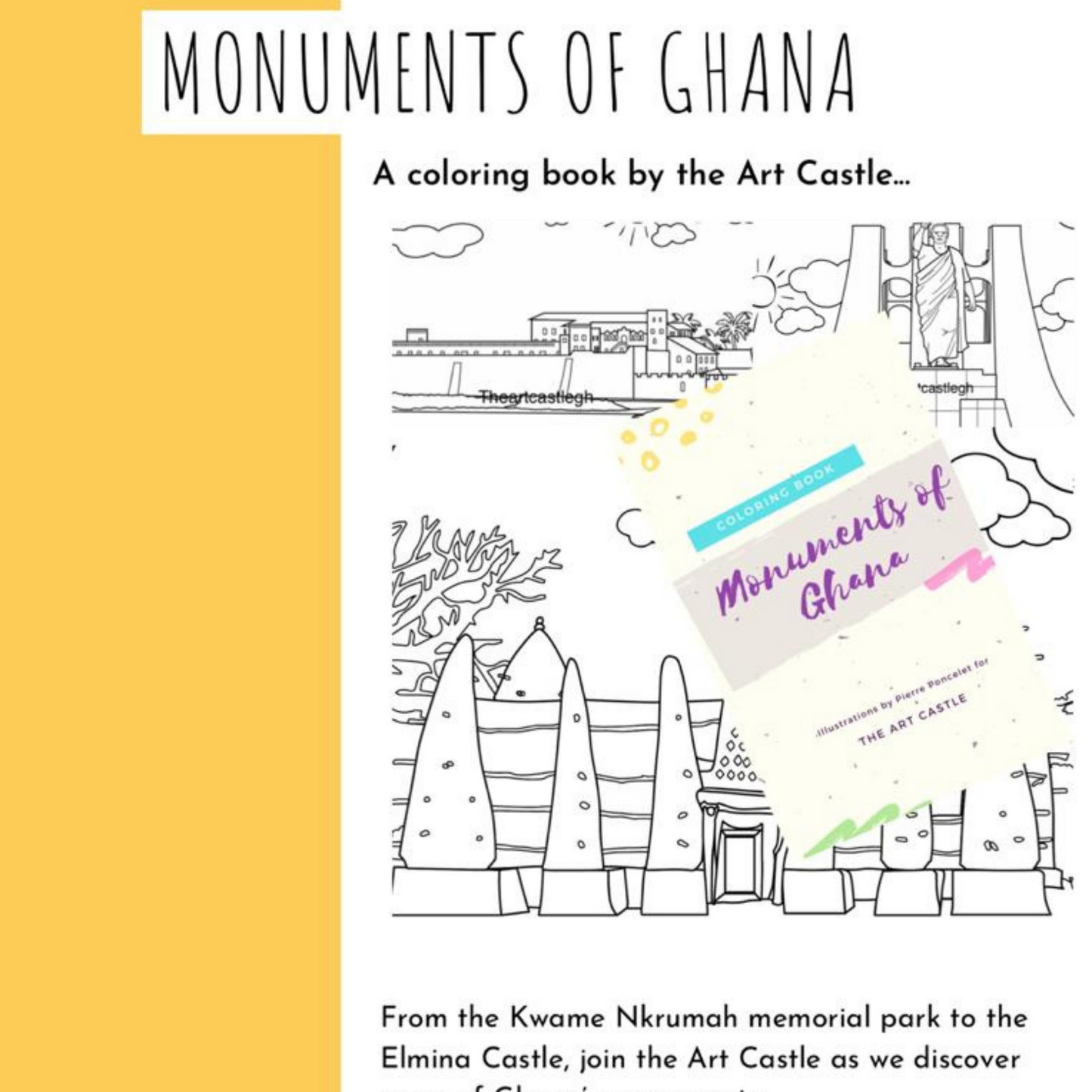Monuments of Ghana, A colouring book
